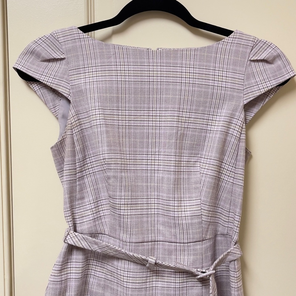 Chic Plaid Cap Sleeve Dress